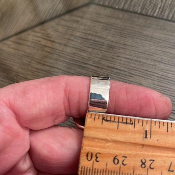 Vintage Sterling Silver Sand Dollar Ring Large Beach Theme Size 7 1/2, Approx. - Picture 7 of 16